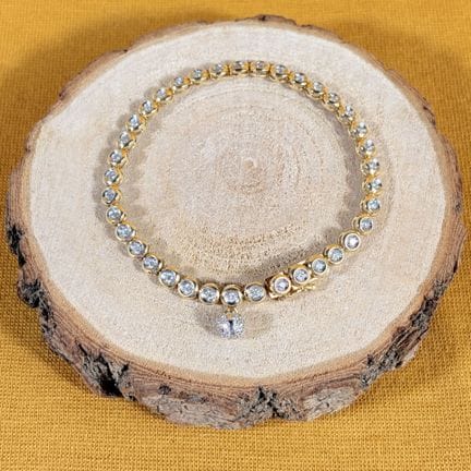 Bracciale a filo in oro giallo 750/1000 (18 carati