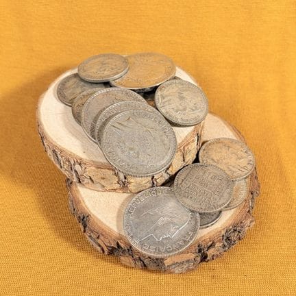 Set di monete d'argento composto da 10 monete da 1