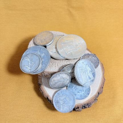 Set di monete d'argento composto da 1 moneta da 10