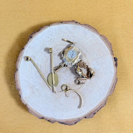 Set aus Reststücken aus Gelbgold 750/1000 (18 K) 

