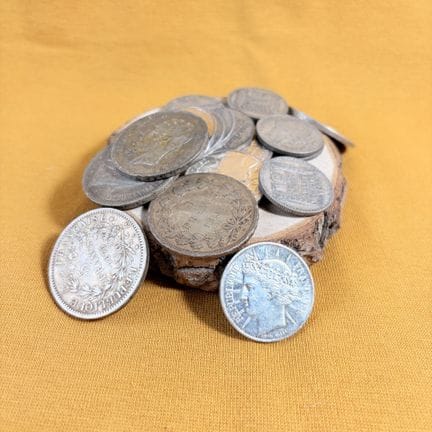 Set di monete d'argento composto da 4 monete da 10