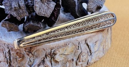 Krawattennadel aus 585/1000 (14 K) Gelbgold mit Fi