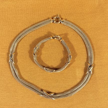 Mezza parure in oro giallo 750/1000 (18 carati) co
