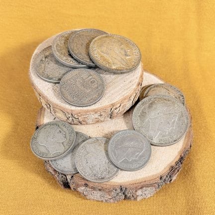 Set di monete d'argento composto da 3 monete da 10
