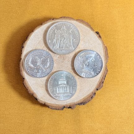 Set di monete d'argento composto da 1 moneta da 10