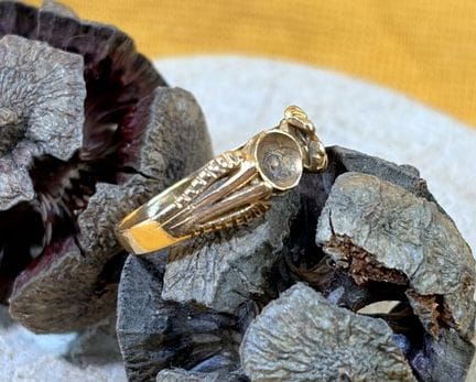 Montatura per anello in oro giallo 750/1000 (18 ca
