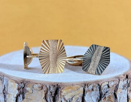Coppia di gemelli in oro giallo 750/1000 (18 carat