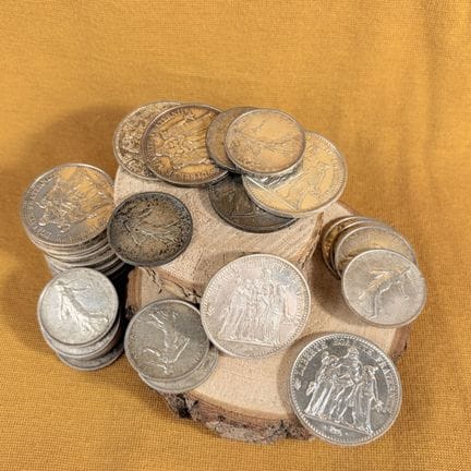 Set di monete d'argento composto da 4 monete da 50