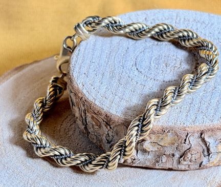 Bracciale in oro giallo e oro bianco 750/1000 (18 