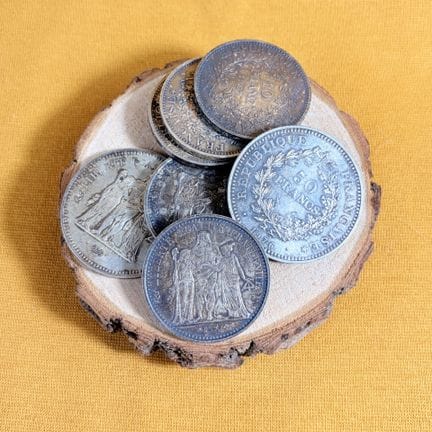 Set di monete d'argento composto da 2 monete da 50