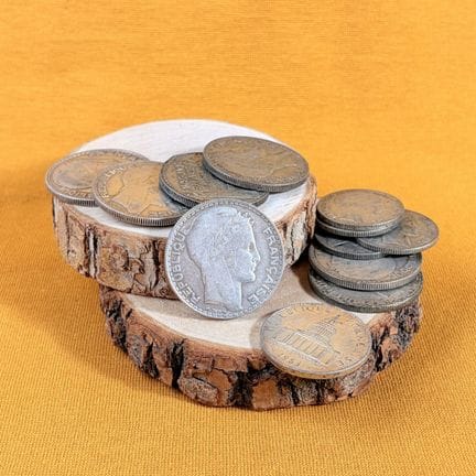 Set di monete d'argento composto da 7 monete da 20