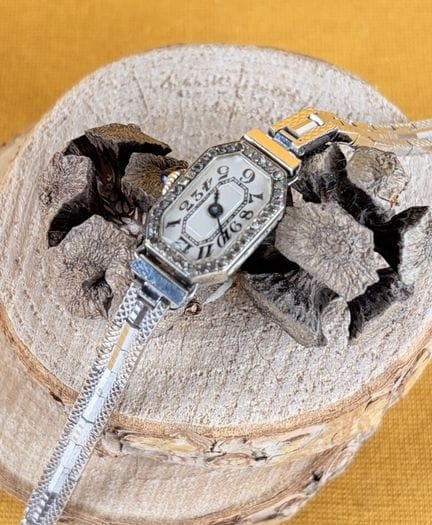 Orologio da donna, cassa in oro bianco 750/1000 (1