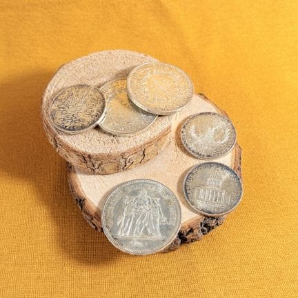 Set di monete d'argento composto da 3 monete da 10