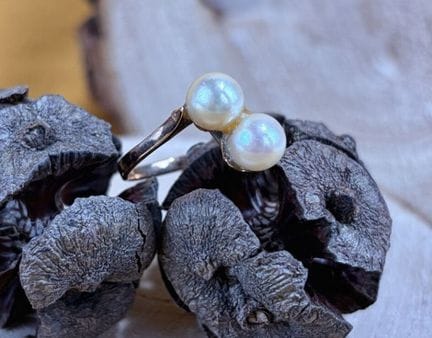 Anello “Vous &amp; Moi” in oro rosa 750/1000 (18 c