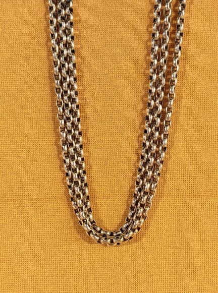 Collana a tripla fila in oro giallo 375/1000 (9K) 