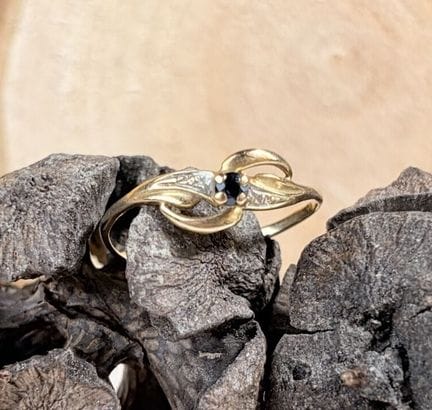 Anello in oro giallo e oro bianco 750/1000 (18 car