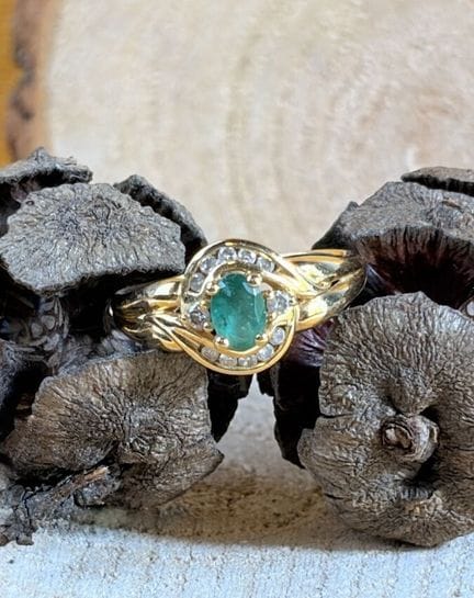 Bague type tourbillons en or jaune 750/1000 (18K) 