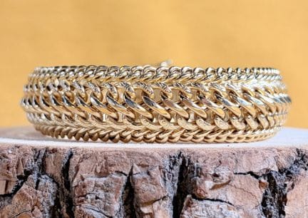 Bracelet souple en or jaune 750/1000 (18K) type ma