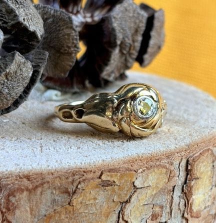 Anello in oro giallo e oro bianco 750/1000 (18 car