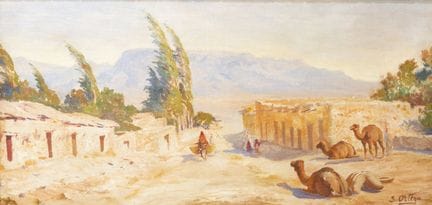 José ORTEGA (1877 - 1955). "El Kantara". Oil on ca