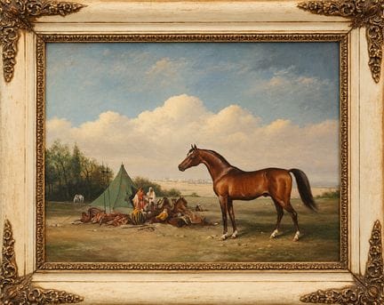 Escuela Orientalista del siglo XX. «Caballo árabe 