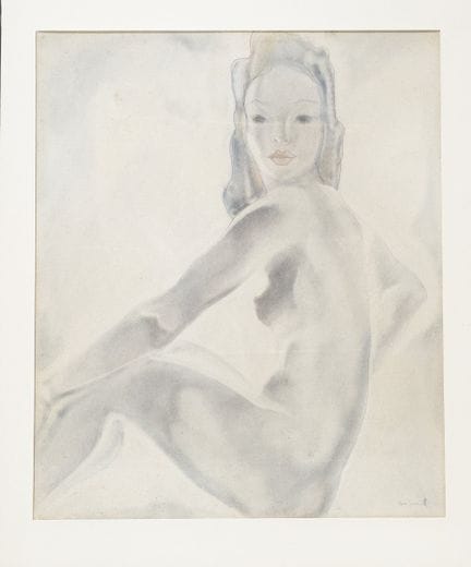 Boris SMIRNOFF (1895 - 1976). "Joven mujer desnuda