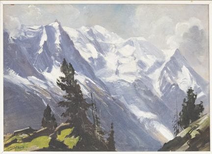 Marcel WIBAULT (1904-1998) «Macizo del Mont Blanc,