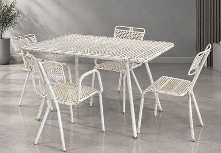 René MALAVAL (?-1957). Set da giardino modello «Ra