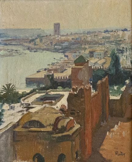 Henri PONTOY (1888-1968). «Vista de Rabat-Salé». Ó