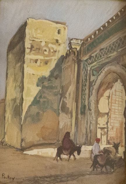Henri PONTOY (1888-1968). «Puerta de una ciudad ma