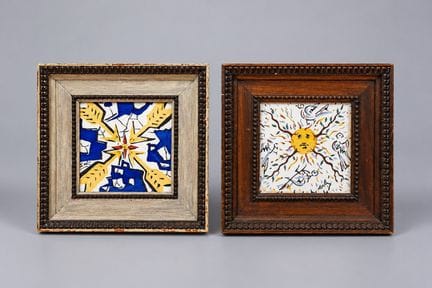 Salvador DALI (1904-1989), según. Dos azulejos de 
