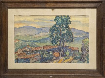 Jean PESKÉ (1870-1949). «Aldea y montañas en el su