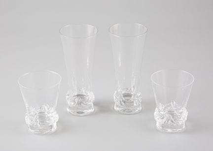 DAUM. Juego de copas de cristal, modelo Sorcy, com