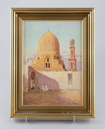 Tony CARDELLA (1898-1976) "Mezquita". Óleo sobre t