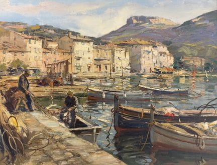 Tony CARDELLA (1898-1976). «El puerto de Cassis y 