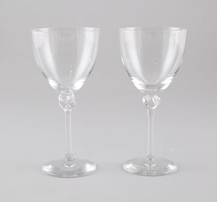 DAUM, Francia. Juego de 12 copas de cristal, model