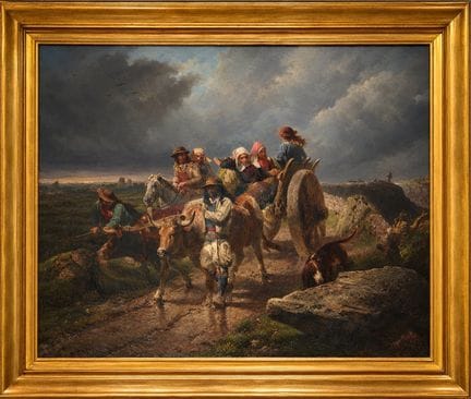 Escuela francesa del siglo XIX. «La huida de los c