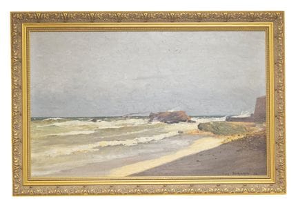 Eugène DESHAYES (1862-1939) «A orillas del mar, 18