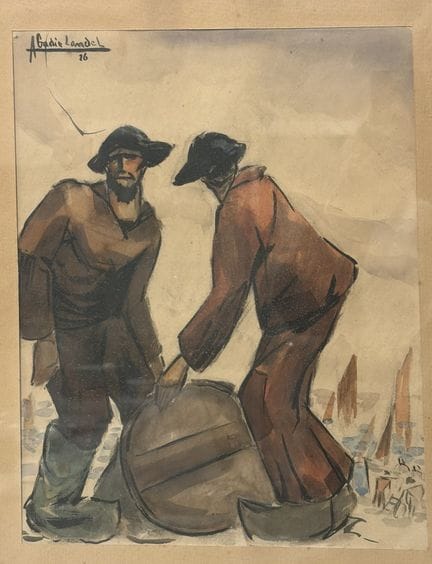 Pierre ABADIE-LANDEL (1896-1972). «Dos pescadores»
