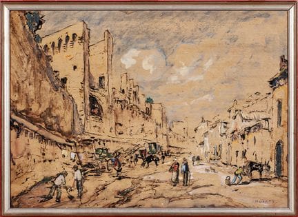Joseph HURARD (1887-1956): Avignon, les remparts a