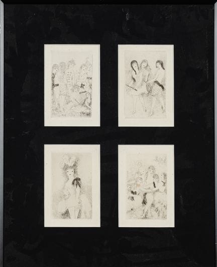 Marie LAURENCIN (1883-1956): «Las jóvenes». Cuatro