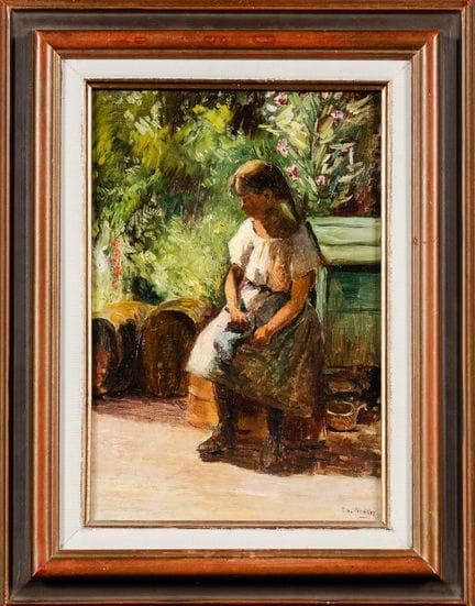 Charles VIONNET (1858–1923): Das kleine Mädchen. Ö