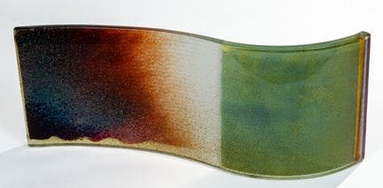 Udo ZEMBOK (1951) : La vague. Sculpture en verre c