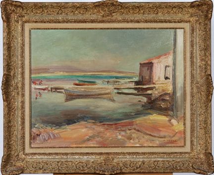Antoine SERRA (1908–1995): Fischer. Öl auf Leinwan