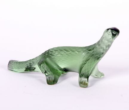LALIQUE FRANCE : Le dinosaure. Sujet en cristal te