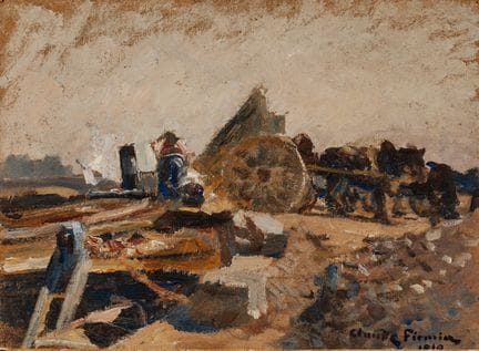 Claude FIRMIN (1864–1944): Der Pferdewagen und der
