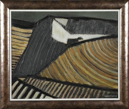 雷蒙·盖里耶（1920-2002）：《犁沟》。布面油画，右下角签名并标注日期（19）72。尺寸：60
