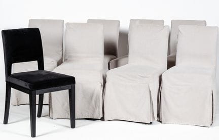 Conjunto de ocho sillas modelo «Fancy» de madera t