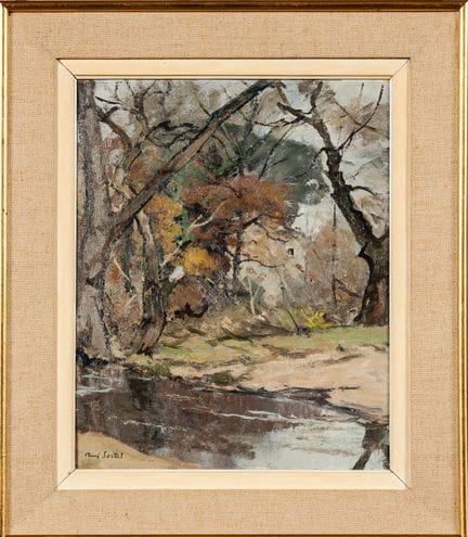 Paul SURTEL (1893–1985): Ufer des Auzon in Carpent