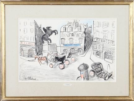 Auguste CHABAUD (1882-1955):  Place des Victoires,